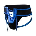 thumbnail image 1 of Uaswgudfs Mens Underwear Lace Up Front Jockstrap Breathable Underpants Briefs Blue XL, 1 of 3