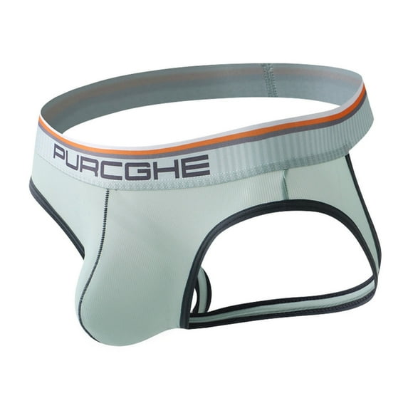 Uaswgudfs Mens Underwear Low Rise Breathable Jockstrap Translucent Comfortable Underpants Green M