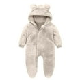 thumbnail image 1 of Uaswgudfs Newborn Baby Girl Boy Outfits Cartoon Bear Snowsuit Winter Warm Clothes Coat Infant Footies Jumpsuits, 1 of 1