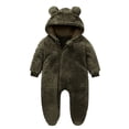 thumbnail image 1 of Uaswgudfs Newborn Baby Girl Boy Outfits Cartoon Bear Snowsuit Winter Warm Clothes Coat Infant Footies Jumpsuits, 1 of 4