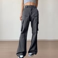thumbnail image 1 of Uaswgudfs Pants for Women Baggy Lightweight High Waisted Hiking Pants for Travel Casual Gray M, 1 of 6