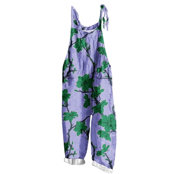 Uaswgudfs Rompers for Women Short Overalls Casual Summer Adjustable Strap Shorts Jumpsuit with Pockets Purple 4XL