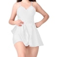 thumbnail image 1 of Uaswgudfs Sleeveless Summer Dresses for Women 2025: V-Neck Asymmetric Twist Front Midi Dress - Silk-Like Satin Casual Sundress for Summer Parties & Elevated Occasions​ White XXL, 1 of 6