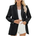 thumbnail image 1 of Uaswgudfs ​Structured Tailored Coat: Women's Autumn Woven Fabric with Notched Lapel, Hip Pockets & Minimalist Sleeve Accents​, 1 of 4