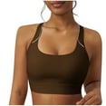 thumbnail image 1 of Uaswgudfs ​Tank Top for Women Cross-Back Athletic: Supportive Seamless Fabric, Workout Essentials Yoga Running Gym Wear & Breathable Sportswear Coffee XL, 1 of 4