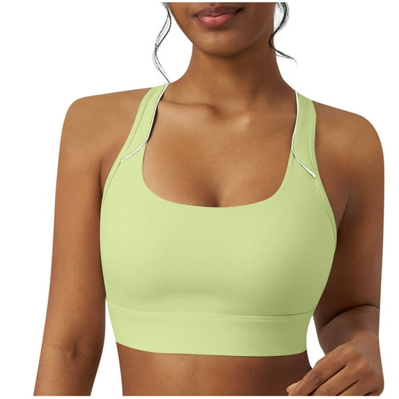 Uaswgudfs Tank Top for Women Cross-Back Athletic: Supportive Seamless Fabric, Workout Essentials Yoga Running Gym Wear & Breathable Sportswear Green XL