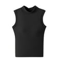 thumbnail image 1 of Uaswgudfs Tank Tops for Women Basic Summer Mock Neck Sleeveless Casual Loose Fit Tunic Casual fashion Blouse, 1 of 3
