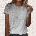 thumbnail image 1 of Uaswgudfs Trendy Summer Tees for Women Gradient Color Short Sleeve Tops, Crew Neck Lightweight Pullover, Loose Dressy Casual Blouse (Basic Clothes), 1 of 4