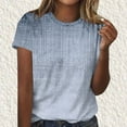 thumbnail image 1 of Uaswgudfs Trendy Summer Tees for Women Gradient Color Short Sleeve Tops, Crew Neck Lightweight Pullover, Loose Dressy Casual Blouse (Basic Clothes), 1 of 4