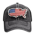 thumbnail image 1 of Uaswgudfs ​USA Baseball Cap Featuring Contour Map & US Flag Motif - Patriotic Independence Day Hats for Men and Women Black, 1 of 2