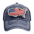 thumbnail image 1 of Uaswgudfs ​USA Baseball Cap Featuring Contour Map & US Flag Motif - Patriotic Independence Day Hats for Men and Women Navy, 1 of 2