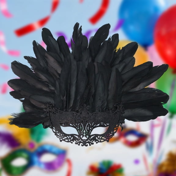 Uaswgudfs Unisex Glitter Feather Masquerade Eye Mask | Carnival Costume Accessory for , Mardi Gras - Matte Colorful Feathers