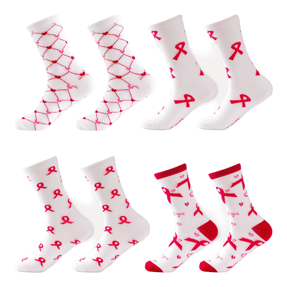 Uaswgudfs Valentine's Day Socks Couple Socks Unisex Crew Socks - Red Ribbon Print Knit Socks for Men & Women, Valentine’s Gift Socks, Stylish Casual Daily Wear Socks