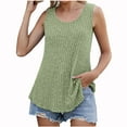 thumbnail image 1 of Uaswgudfs Women Cotton Crew Neck Flowy Loose Fit Tank Top Sleeveless Summer Tops Breathable Shirts Basic Blouse, 1 of 7
