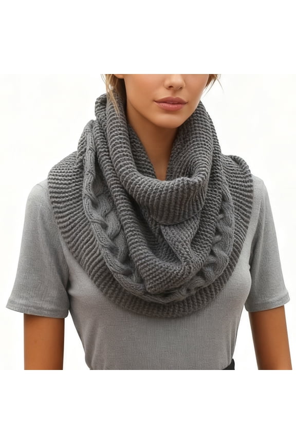 Women Men Unisex Winter Warm Hooded Scarf Double Layer Windproof Outdoor Cycling Neck Warmer Thermal Soft Solid Color Neck Gaiter