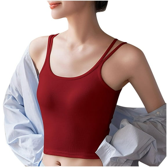 Uaswgudfs Women Seamless Classic Crop inner wear Top Bralette Stretch cotton Tank Athleisure