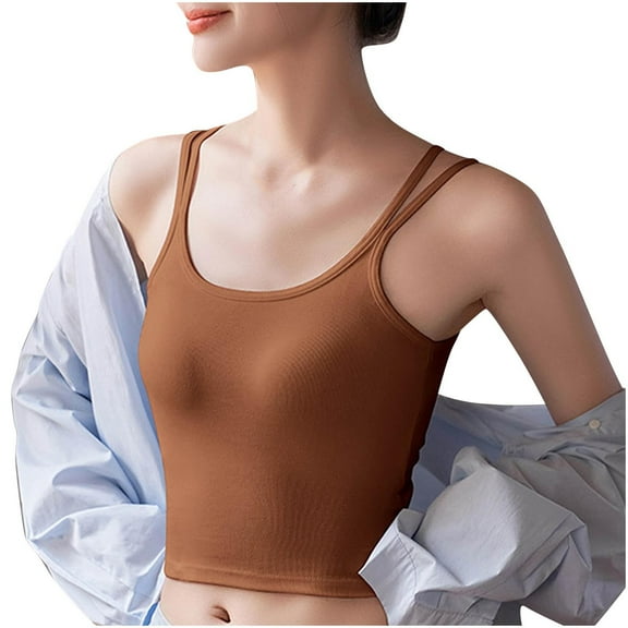 Uaswgudfs Women Seamless Classic Crop inner wear Top Bralette Stretch cotton Tank Athleisure