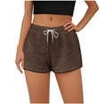 thumbnail image 1 of Uaswgudfs ​Women's Adjustable Waist Lounge Shorts – Soft, Breathable Fabric for Summer Relaxed Fit & Casual Wear Brown M, 1 of 6