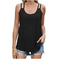thumbnail image 1 of Uaswgudfs Women's Athletic Sleeveless & Tank Top - Oversized Crew-Neck Long Tops for Summer Casual Wear, 1 of 8