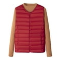 thumbnail image 1 of Uaswgudfs ​Women's Autumn/Winter Sleeveless Vest: Down-Filled Crew Neck w/ Front Buttons - Windproof Warmth for Commuting & Casual​, 1 of 4