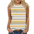 thumbnail image 1 of Uaswgudfs Women's Breathable Striped - Sleeveless Crew Neck Tank Top with Color Block Design for Business Casual Loose Fit Tops, 1 of 4