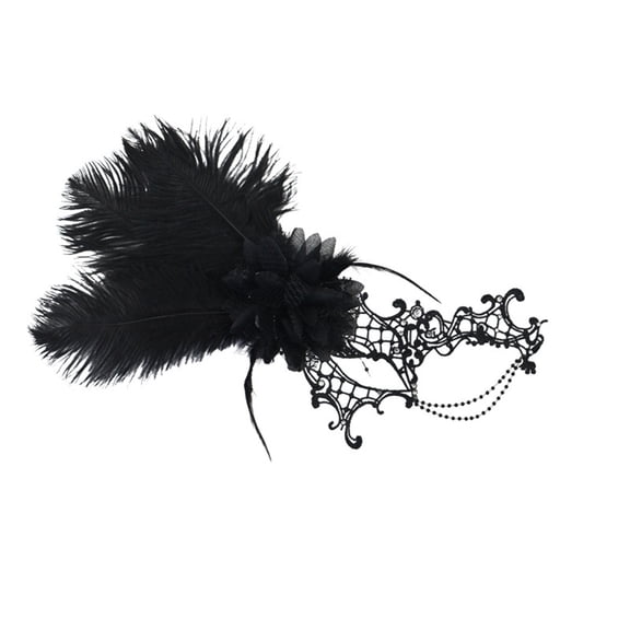Uaswgudfs Women's Carnival Masquerade Feather Eyemask Half Face Mask Party Costume Accessories, Colorful Feather Eye Cover Decorative
