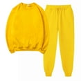 thumbnail image 1 of Uaswgudfs Women's Casual Tracksuit Set 2 PC Gym Workout Outfit Loose Fit Activewear Jogger Pants Sweatpants Combo Yellow M, 1 of 5