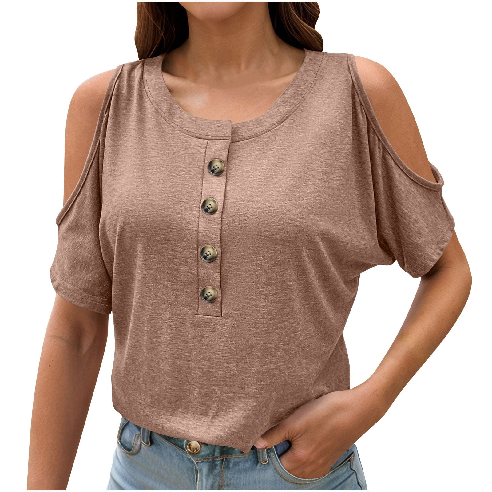 womens open shoulder tops