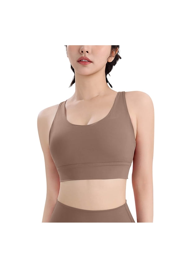 Women’s Comfortable Basic Cotton Blend Short Tank Top Lounge Racerback Sports Bra