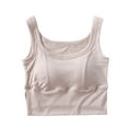 thumbnail image 1 of Uaswgudfs Women's Cotton Square Neck Tank Tops Sleeveless Ribbed Going Out Casual Basic Crop Top Navel Exposure Shirts Sports running Blouse, 1 of 6