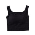 thumbnail image 1 of Uaswgudfs Women's Cotton Square Neck Tank Tops Sleeveless Ribbed Going Out Casual Basic Crop Top Navel Exposure Shirts Sports running Blouse, 1 of 6
