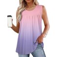 thumbnail image 1 of Uaswgudfs Women's Gradient Color Crew Neck Summer Tank Tops - Casual Sleeveless Loose Fit Blouses, Flowy Tunics Tops, 1 of 6