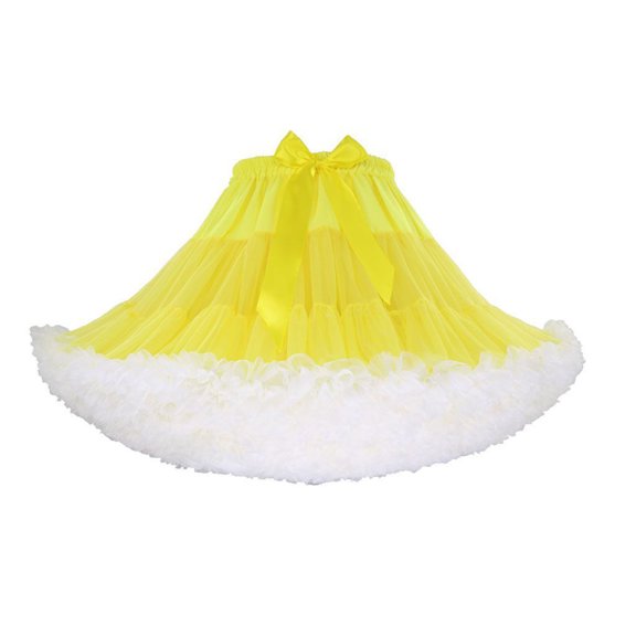 Uaswgudfs Women's High Waist Color Block Mesh Tutu Skirt Sweet Layered A - Line Party Dance Skirt for Women