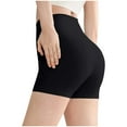 thumbnail image 1 of Uaswgudfs Women's High-Waisted Yoga Shorts - Seamless Stretch Fabric for Gym, Workouts & Active Comfort Black S, 1 of 5