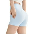 thumbnail image 1 of Uaswgudfs Women's High-Waisted Yoga Shorts - Seamless Stretch Fabric for Gym, Workouts & Active Comfort Light Blue XL, 1 of 3