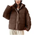 thumbnail image 1 of Uaswgudfs ​Women's Hooded Quilted Puffer Coat - Insulated Full Sleeve Zipper Snap Closure for Cold Weather​, 1 of 9