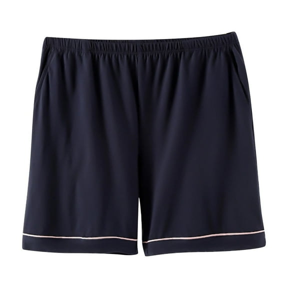 Uaswgudfs Women's Lightweight Elastic Waist Running Shorts - 4” Inseam & Front Pockets for Active Wear Navy M