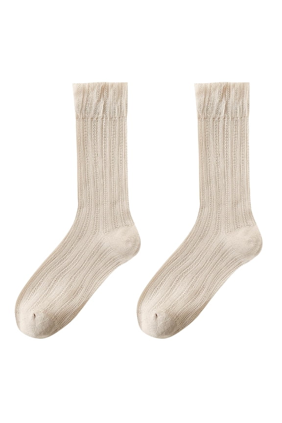 Women's Lightweight Ice Silk Socks, Moisture Wicking Breathable Solid Color Pile Liner Socks for Casual, Daily, Sports, Unisex One Size