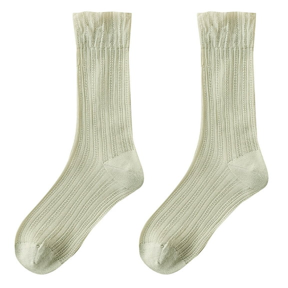 Uaswgudfs Women's Lightweight Ice Silk Socks, Moisture Wicking Breathable Solid Color Pile Liner Socks for Casual, Daily, Sports, Unisex One Size