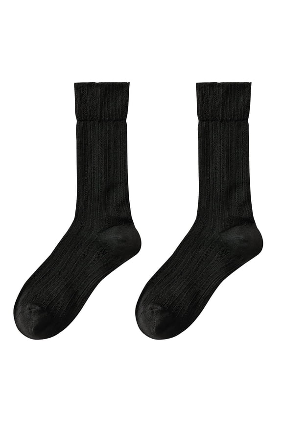 Women's Lightweight Ice Silk Socks, Moisture Wicking Breathable Solid Color Pile Liner Socks for Casual, Daily, Sports, Unisex One Size