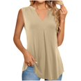 thumbnail image 1 of Uaswgudfs Women's Loose V-Neck Long Tank Top - Lightweight, Soft Fabric for Breathable Comfort Casual Cami, 1 of 7