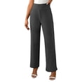 thumbnail image 1 of Uaswgudfs Women's Modal Soft Relaxed Cropped Pants High Waist Casual Wide Leg Pants with Pockets Gray 2XL, 1 of 7
