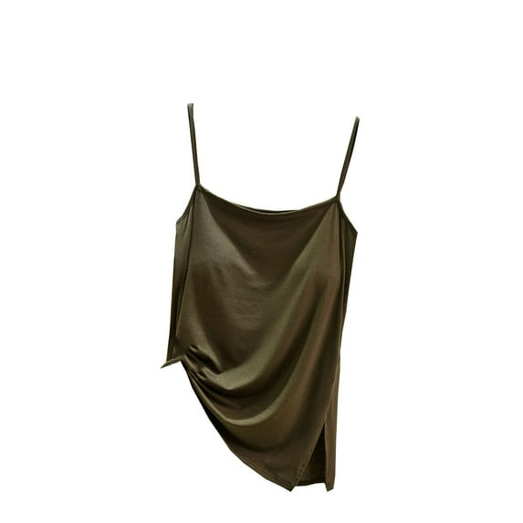 Uaswgudfs Women's Padded Cami Sleep Top | Elastic Strap Pajama Tee for Ladies | Soft Breathable Pjs Nightshirt