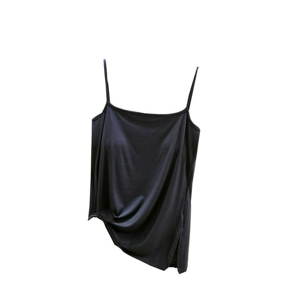 Uaswgudfs Women's Padded Cami Sleep Top | Elastic Strap Pajama Tee for Ladies | Soft Breathable Pjs Nightshirt