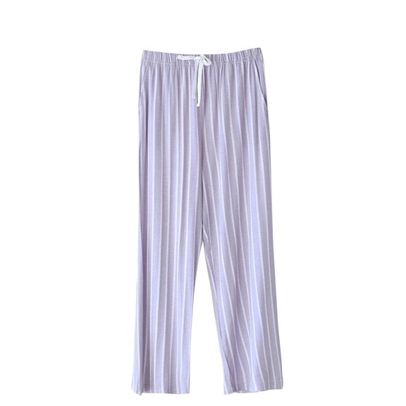 Uaswgudfs Women's Pajamas Loose Full Pants with Elastic Waistband & Adjustable Drawstring, Vertical Stripe for Comfortable Sleep & Casual 2XL