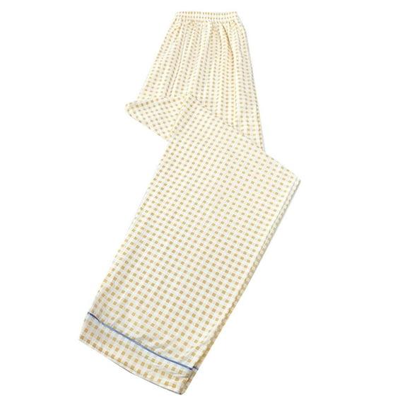 Uaswgudfs Women's Plaid Pajama Pants with Elastic Waistband & Tapered Cuffs, Soft Relaxed-Fit Fabric, Classic Check Design for Cozy Sleepwear M
