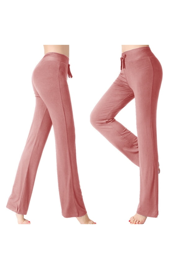 Women's Plus Size Slim Fit Long Yoga Pants Workout Trousers Tall Activewear Stretchy Comfortable Red 2XL