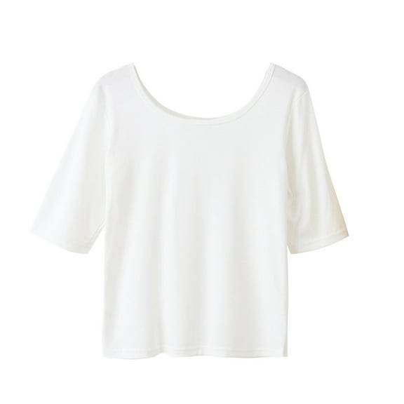 Uaswgudfs Women's Plus Size Summer Blouse & T-Shirt | Solid Boat Neck Front Loose Tunic Top, Soft Stretch Casual Short Sleeve Top for Everyday Wear