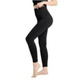 thumbnail image 1 of Uaswgudfs Women's Ribbed Yoga Leggings – High-Waisted Seamless Activewear for Gym & Athletic Training Black M, 1 of 6