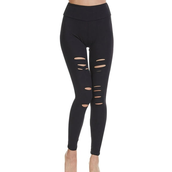 Uaswgudfs Women's Side-Cutout Yoga Pants - Breathable Form-Fitting Workout Leggings for Athletic Support & Stylish Gym Wear Black XS